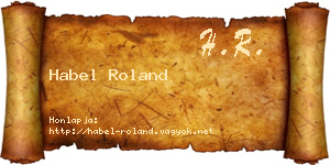 Habel Roland névjegykártya